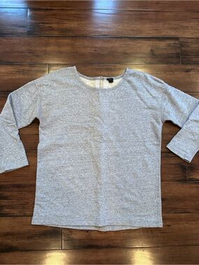 J. Crew baby blue Crewneck Sweatshirt 3/4 sleeve size small